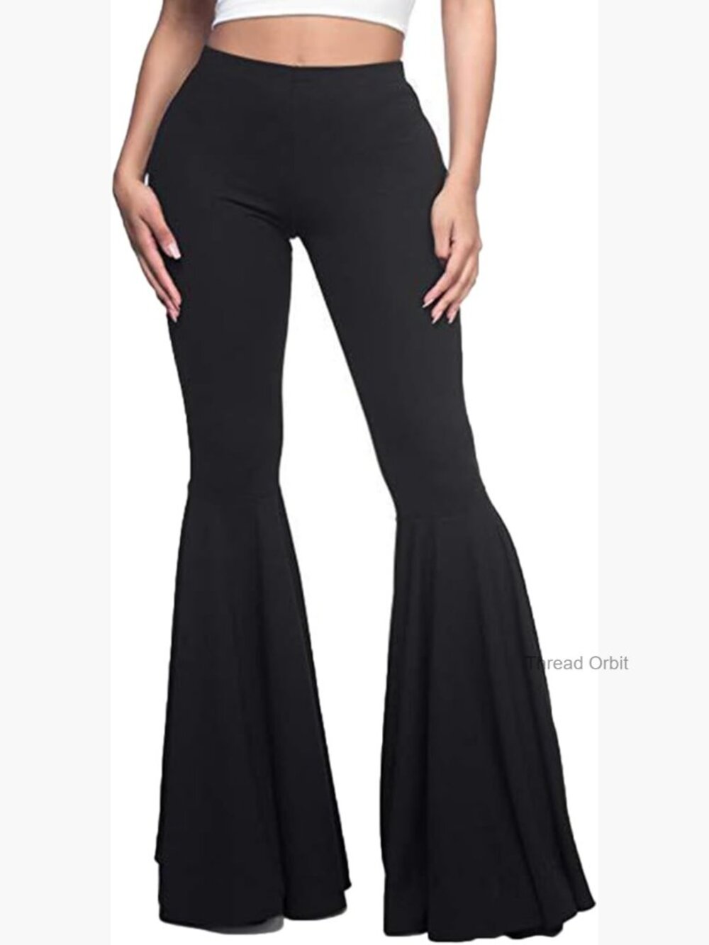 High Waisted Flared Pants Bell Bottoms Wide Leg Palazzo Tummy Control